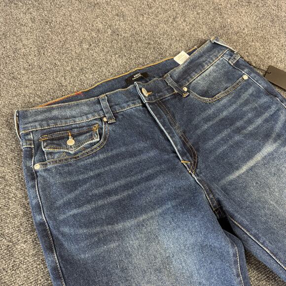 True Religion Jeans Rocco SN Flap Relaxed Skinny 34 x 30 Dark Shivering NWT $159 - Picture 5 of 12